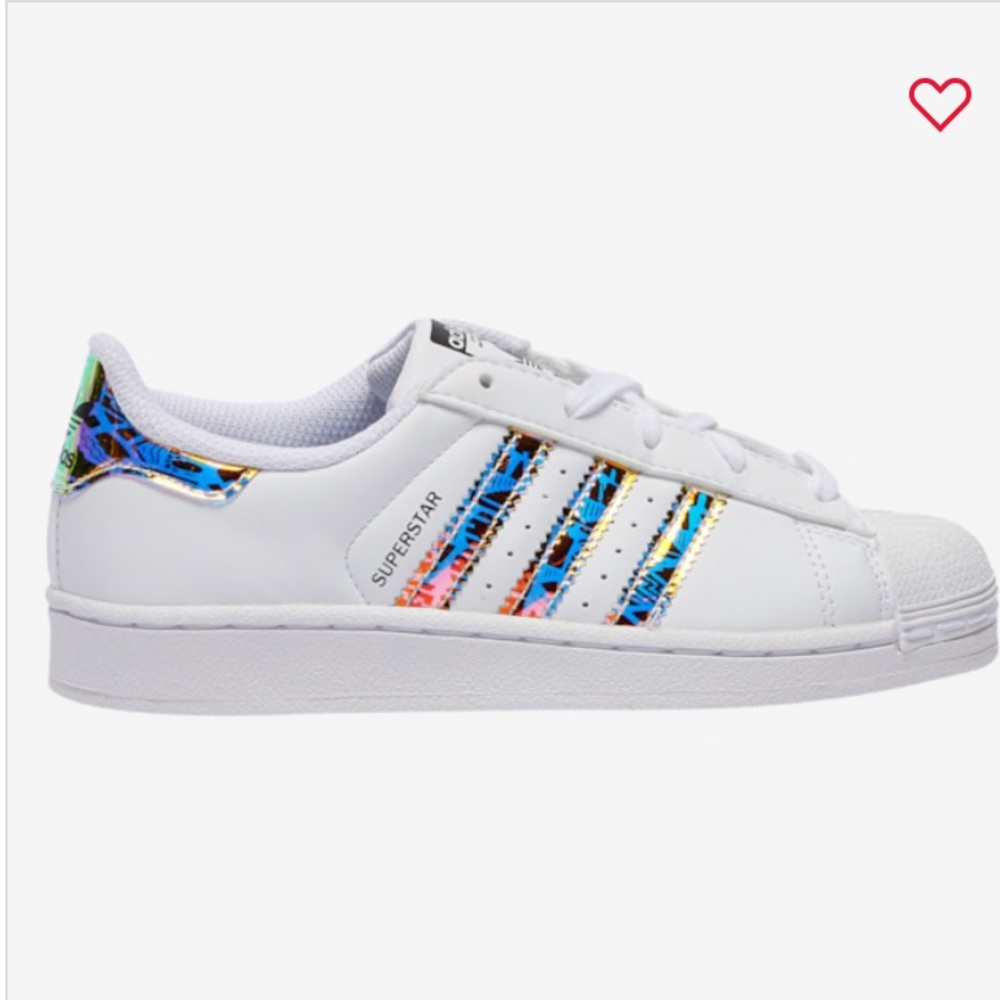 Adidas White Iridescent Original Superstars